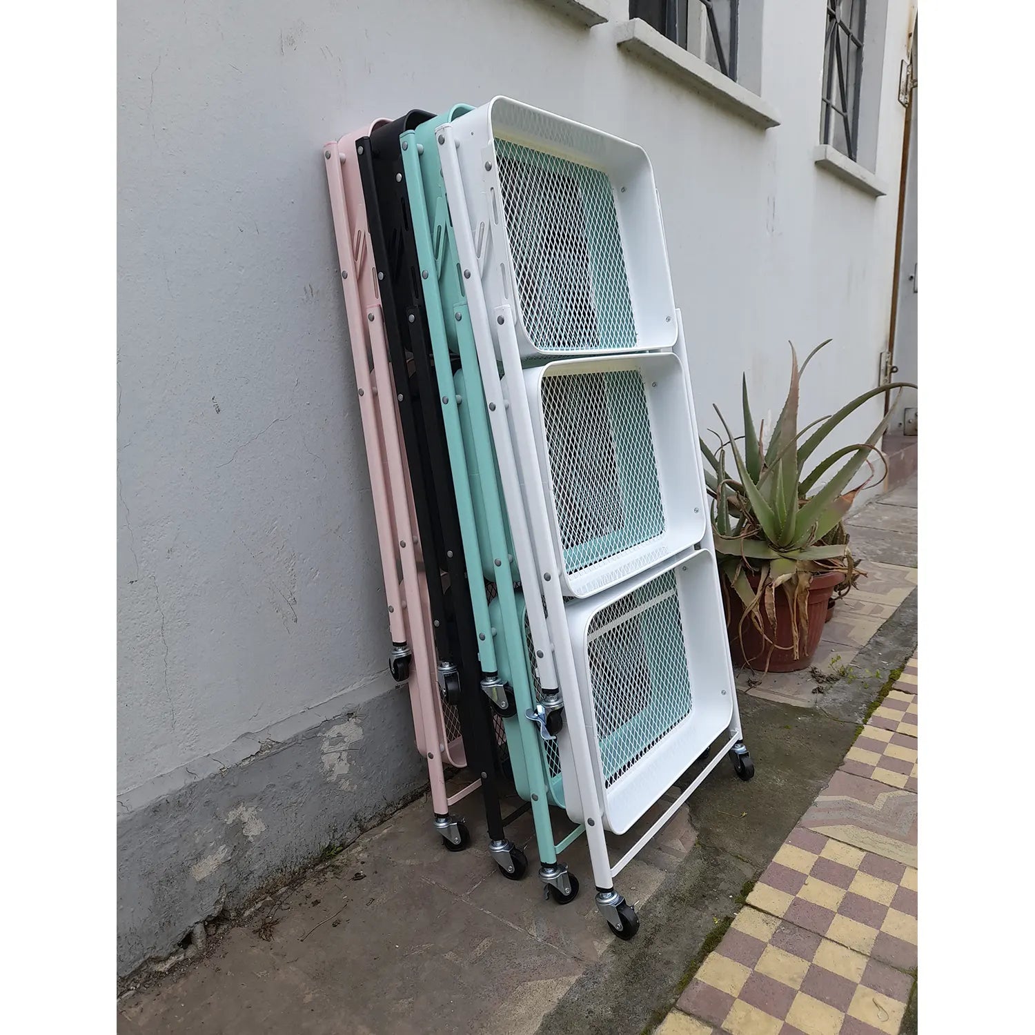 Carro Organizador Plegable con Ruedas Colores