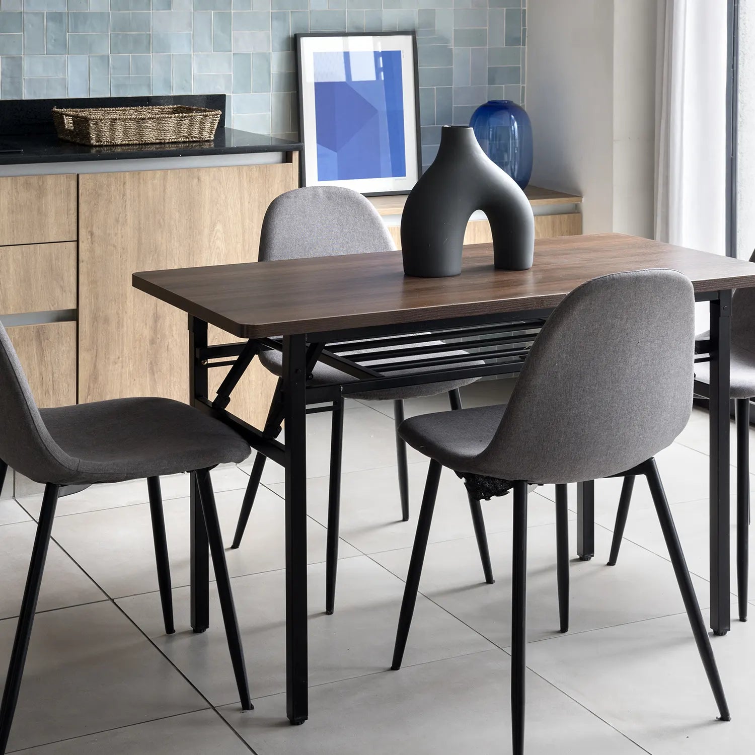 Escritorio Plegable con Base Metálica