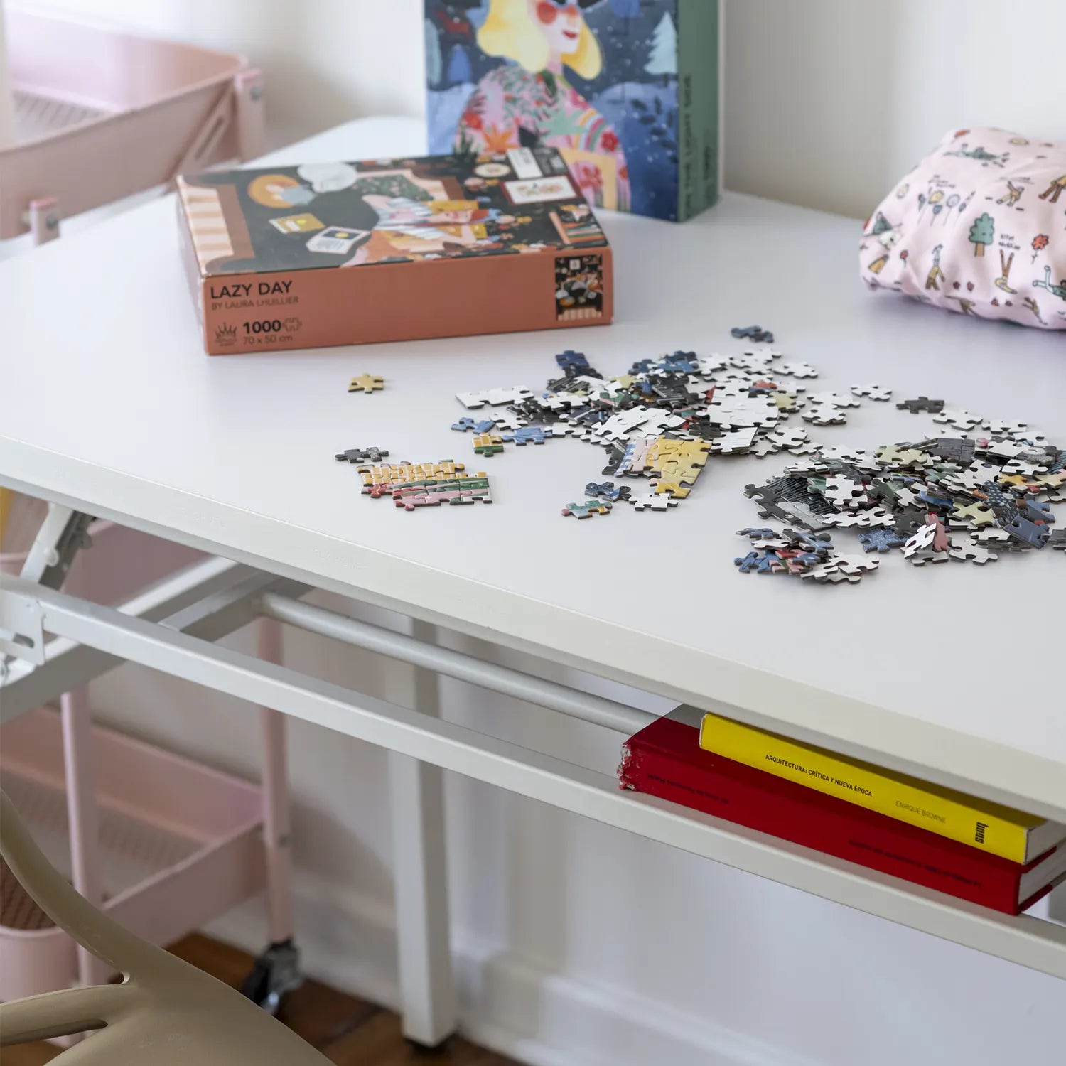 Escritorio Plegable con Base Metálica