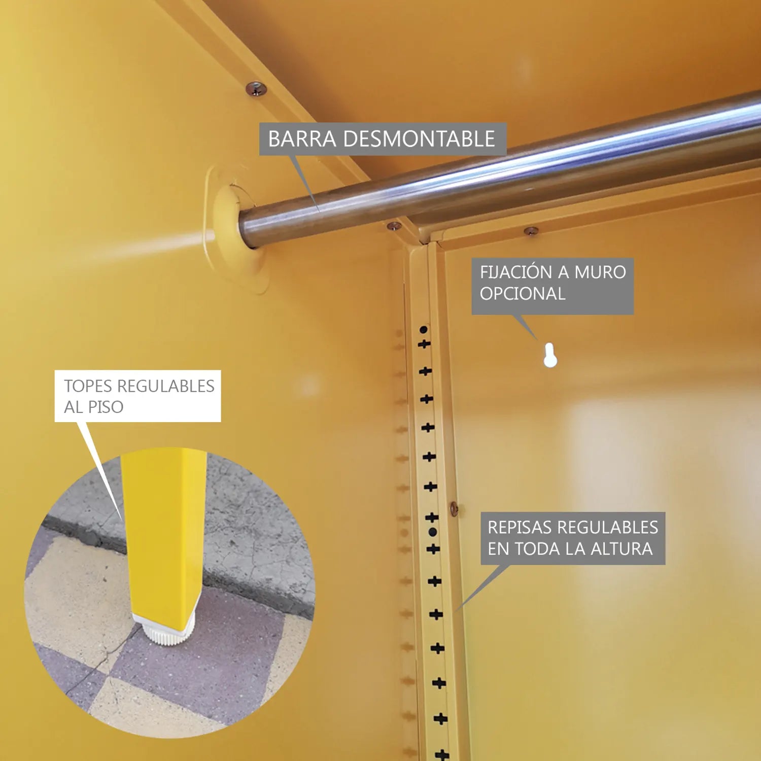 Locker Metálico M Amarillo