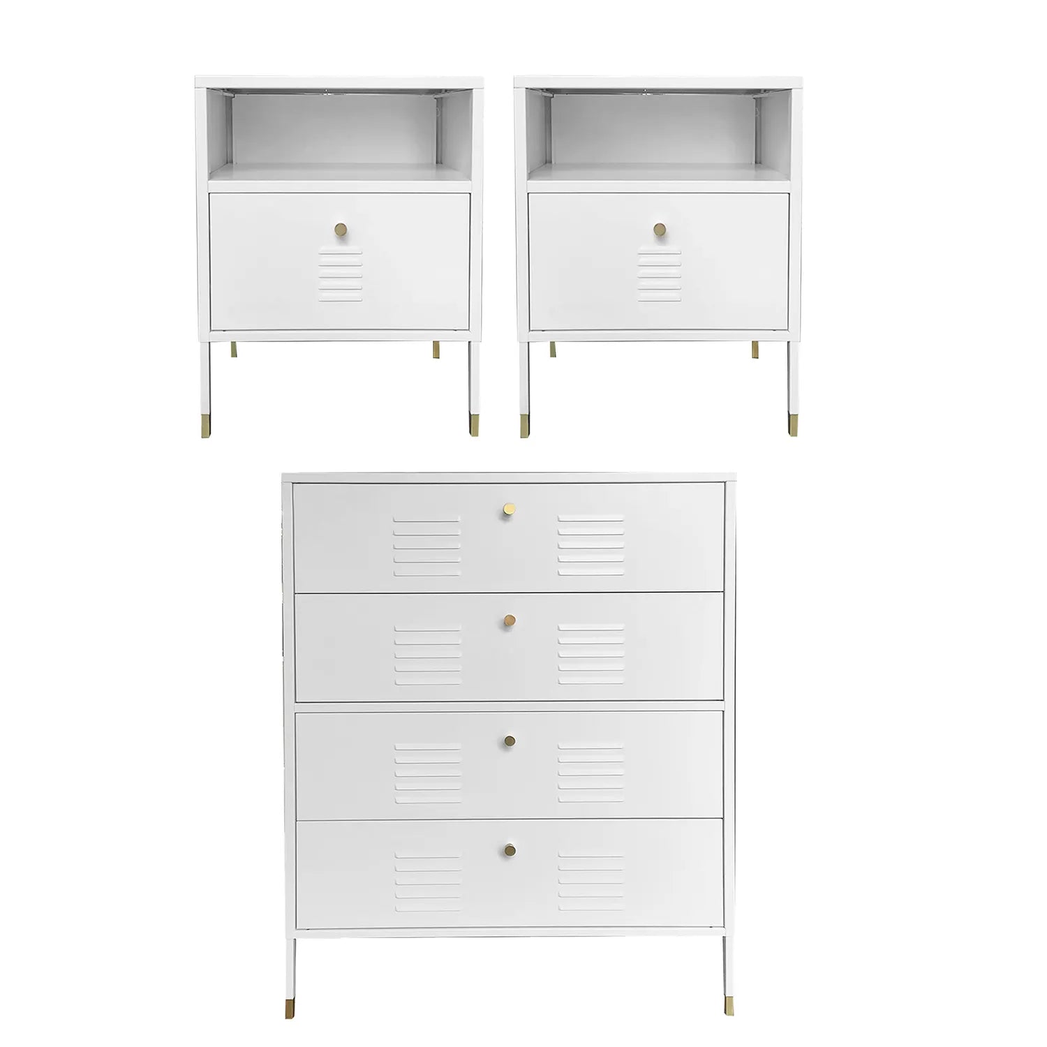 Especial Dormitorio: 2 x Veladores C +  Cómoda 4c