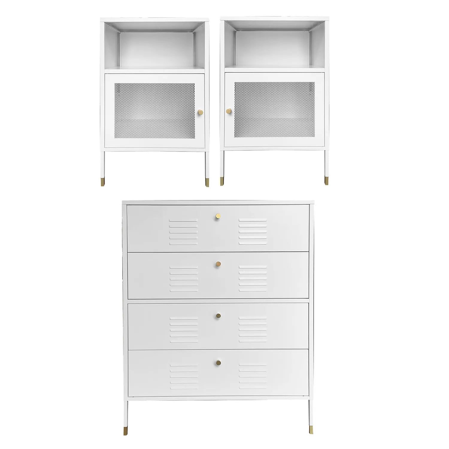Especial Dormitorio: 2 x Veladores M +  Cómoda 4c