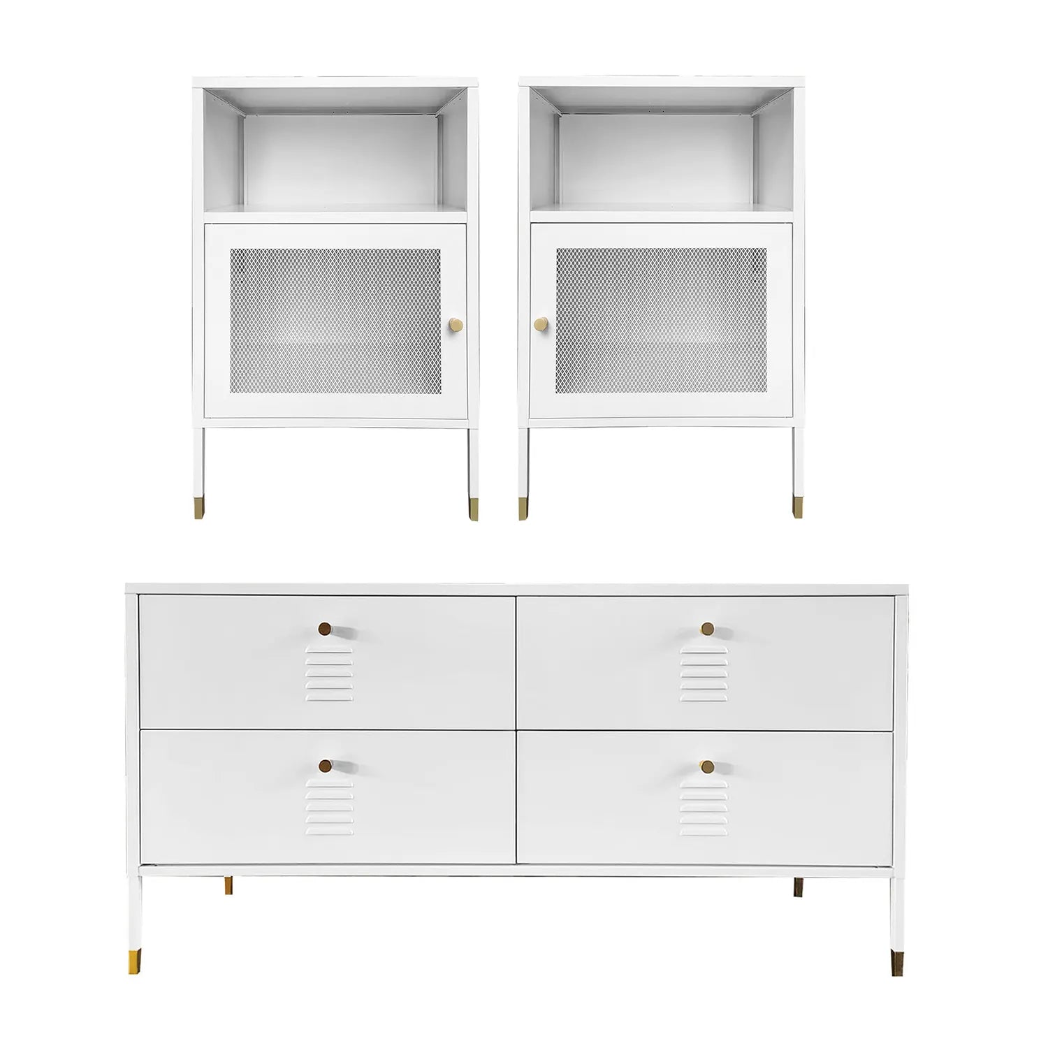 Especial Dormitorio: 2 x Veladores M +  Rack 4C